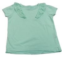 Mátové tričko s volániky s madeirou PRIMARK