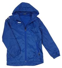 Zafírová šušťáková nepromokavá športová bunda s kapucňou JAKO