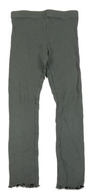 Tmavosivé rebrované legíny sinsay