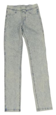 Modro-biele plesňové rifľové džegíny H&M