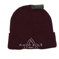 Nové - tmavovínová pletená čepice s nápisem a znakem Beechfield 