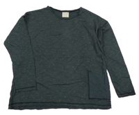 Tmavošedé melírované vzorované triko Zara