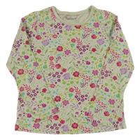 Svetlosivé tričko s kvietkami Nutmeg