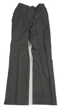 Tmavosivé melírované slávnostné nohavice s pukmi il gufo