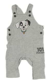 Svetlosivé melírované rebrované cargo na traké tepláky s 3D dalmatinkem PRIMARK