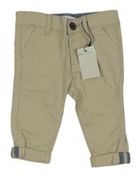 Nové - béžové chino plátenné nohavice PRIMARK