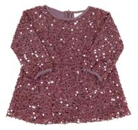 Staroružové tylové flitrové šaty jubel