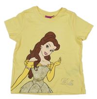 Žlté tričko s Belle Disney