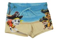 Modro-pískové nohavičkové plavky s PAW PATROL nickelodeon