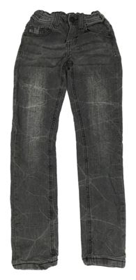 Tmavošedé skinny rifle mačkaného vzhledu ZEEMAN