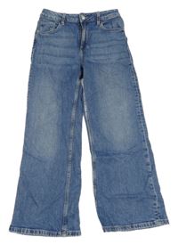 Modré baggy waist rifle H&M