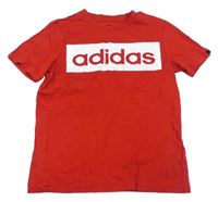 Červené tričko s potiskem Adidas