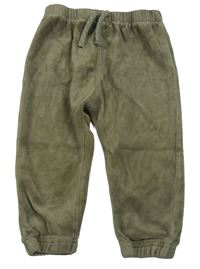 Khaki zamatové tepláky zn. Primark