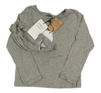 2set - Sivé melírované triko + čelenka M&Co.