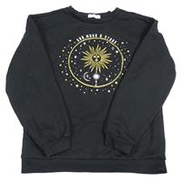 Čierna mikina so sluncem Primark