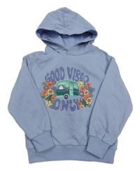 Lila mikina s karavanem s kvetmi a kapucňou L&D