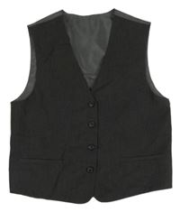 Antracitová melírovaná slavnostní vesta C&A