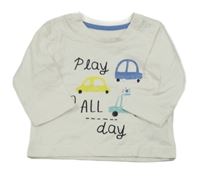 Nové - Smetanové triko s auty Matalan