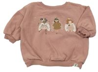 Starorůžová oversize mikina s vílami Next