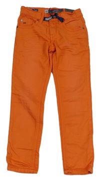 Nové - Oranžové teplákové slim fit rifle Blue Rebel