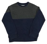 Tmavošedo-tmavomodrá mikina Matalan