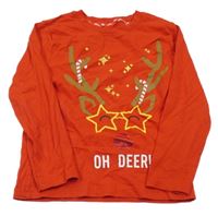 Červené triko se sobem Peacocks