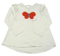 Bílá tunika s motýlem C&A