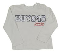 Bílé triko s nápisem a číslem