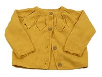 Okrový prepínaci sveter s perforovaným vzorom F&F