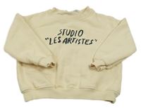 Béžová mikina s nápisom Zara