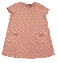 Staroružové teplákové šaty so srdiečkami George