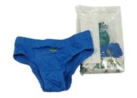 Nové - 4x slipy s dinosaury - 2x modré + zelené + šedé melírované