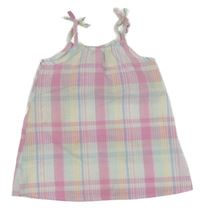 Ružovo-farebné kockované krepové šaty Nutmeg