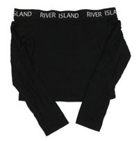 Čierne crop tričko River Island