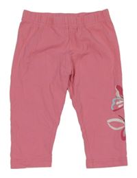 Ružové capri legíny s motýly Kids