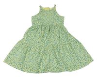 Žlto-modré kvetované šaty Next