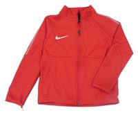 Červená sportovní propínací funkční mikina s logem Nike