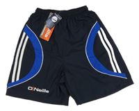 Nové - Černo-modro-bílé sportovní kraťasy s logem a pruhy O´neills