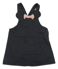 Čierne plátenné na traké šaty s mašlí - Minnie H&M
