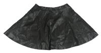 Čierna koženková kolová sukňa H&M