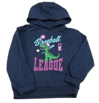 Tmavomodrá mikina s dinem a kapucí Primark