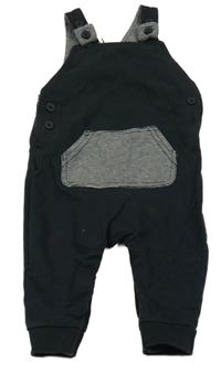 Černé laclové tepláky s pruhovanou kapsou George