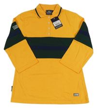 Nové - pomerančovo-zelené polo tričko