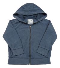 Tmavomodrá prepínaci mikina s kapucňou Tu