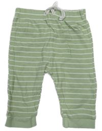 Zelené pruhované ľahké tepláky