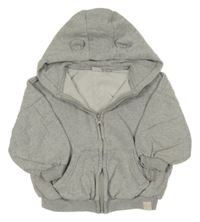 Sivá prepínaci oversize mikina s kapucňou George