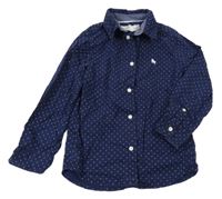 Tmavomodrá puntíkatá košile H&M