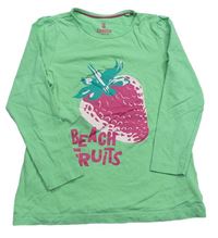 Zelené tričko s jahodou Lupilu