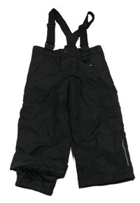 Černé šusťákové laclové oteplovačky Lupilu