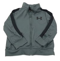 Antracitovo-černá propínací thermo mikina s logem Under Armour